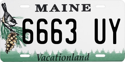 ME license plate 6663UY