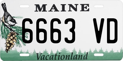 ME license plate 6663VD