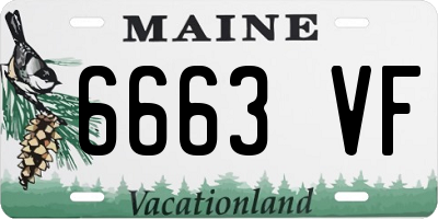 ME license plate 6663VF