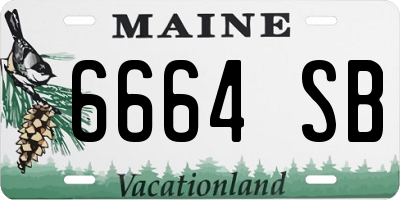 ME license plate 6664SB