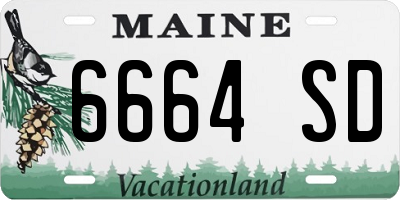 ME license plate 6664SD