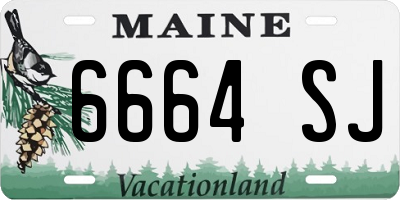 ME license plate 6664SJ
