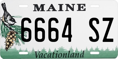 ME license plate 6664SZ