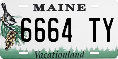 ME license plate 6664TY