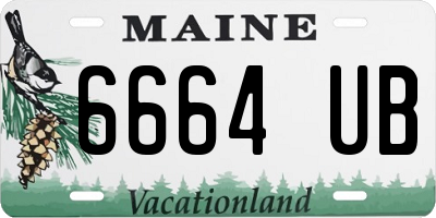 ME license plate 6664UB