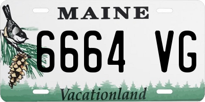 ME license plate 6664VG