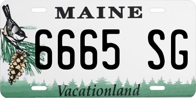 ME license plate 6665SG