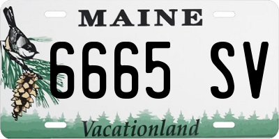 ME license plate 6665SV