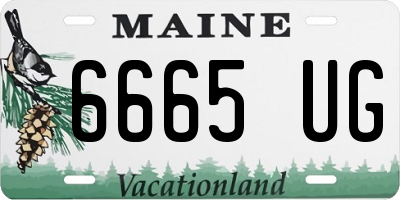 ME license plate 6665UG