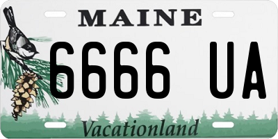 ME license plate 6666UA