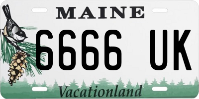 ME license plate 6666UK