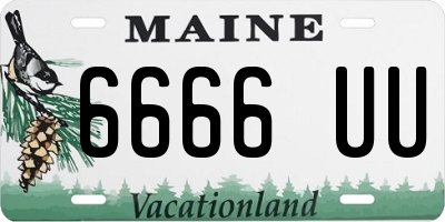 ME license plate 6666UU