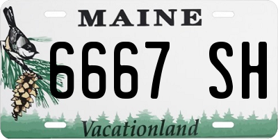 ME license plate 6667SH