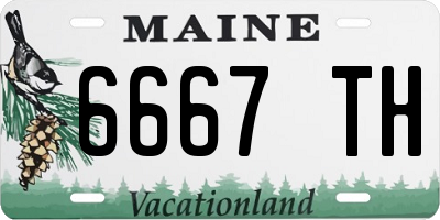 ME license plate 6667TH