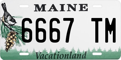 ME license plate 6667TM