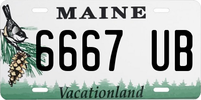 ME license plate 6667UB