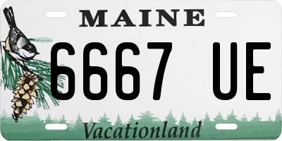 ME license plate 6667UE