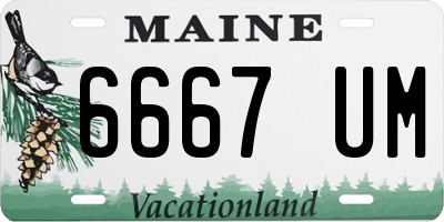 ME license plate 6667UM