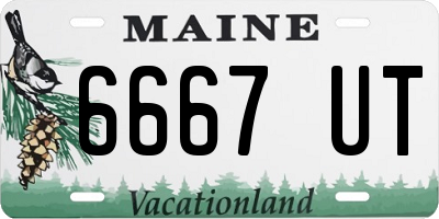 ME license plate 6667UT