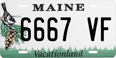 ME license plate 6667VF