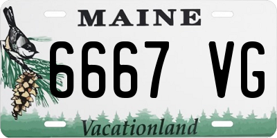 ME license plate 6667VG