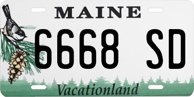 ME license plate 6668SD