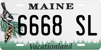 ME license plate 6668SL