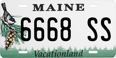 ME license plate 6668SS