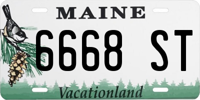 ME license plate 6668ST