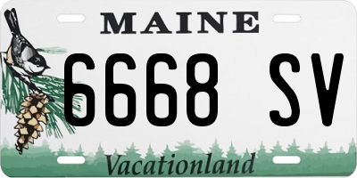ME license plate 6668SV