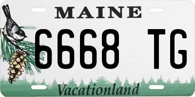 ME license plate 6668TG