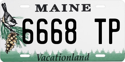 ME license plate 6668TP