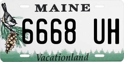 ME license plate 6668UH