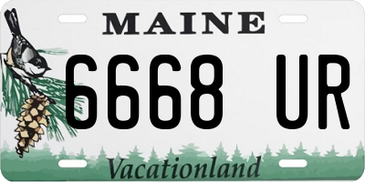 ME license plate 6668UR