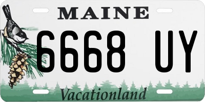 ME license plate 6668UY