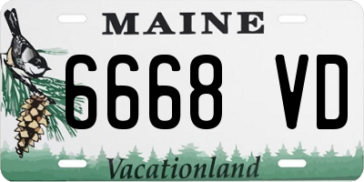 ME license plate 6668VD