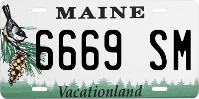 ME license plate 6669SM