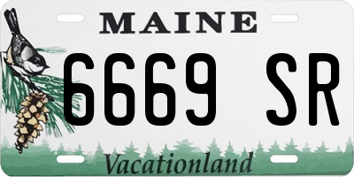 ME license plate 6669SR