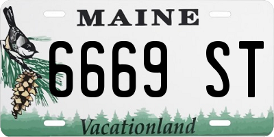 ME license plate 6669ST