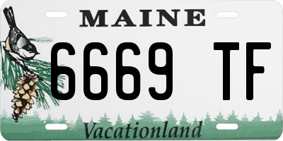 ME license plate 6669TF