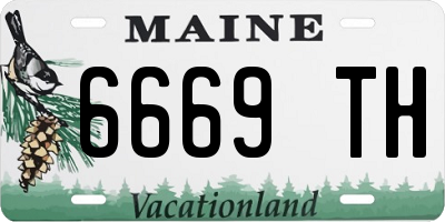 ME license plate 6669TH