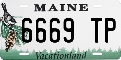 ME license plate 6669TP