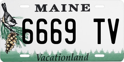 ME license plate 6669TV