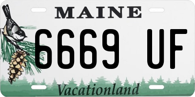 ME license plate 6669UF