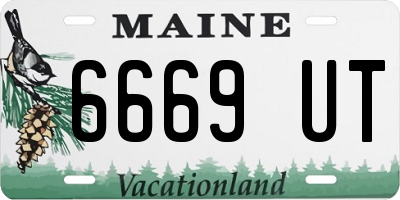 ME license plate 6669UT