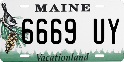 ME license plate 6669UY