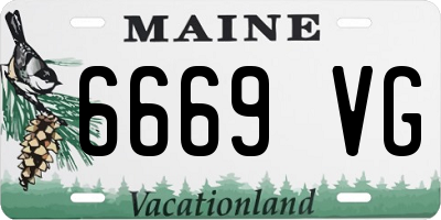 ME license plate 6669VG