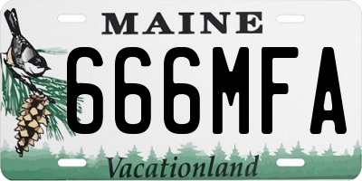 ME license plate 666MFA