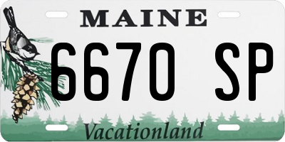 ME license plate 6670SP