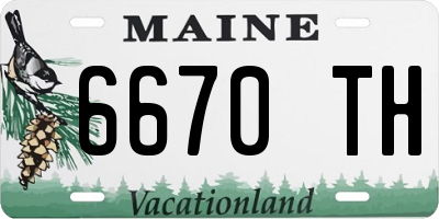 ME license plate 6670TH